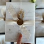 Invitație cu vellum și pampas