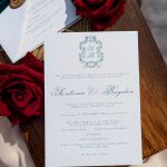 Invitație cu panglică de catifea